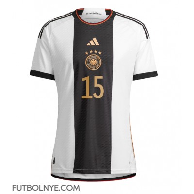 Camiseta Alemania Niklas Sule #15 Primera Equipación Mundial 2022 manga corta